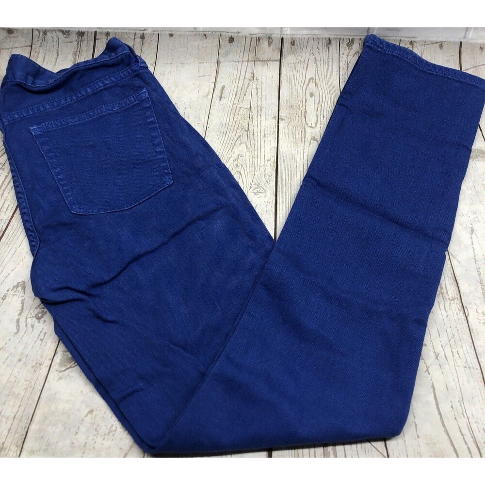 J. Crew Womens Jeans Size 26 RegularMatchstick Stretch Cobalt Blue Low Rise - Picture 1 of 12
